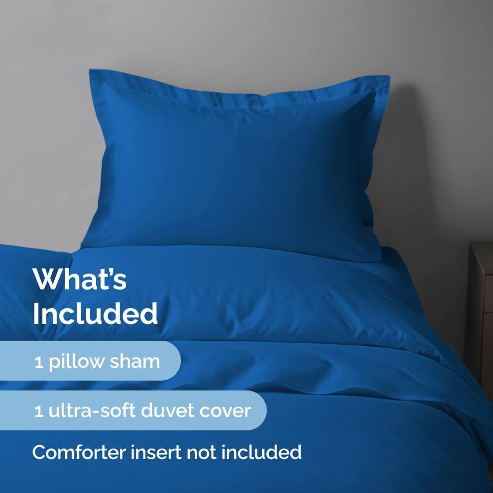 What's Included

1 pillow sham

1 ultra-soft duvet cover

Comforter insert not included