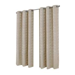RT Designers Collection - RT Designer Collection Calypso Shimmer Jacquard 2 Pack Grommet Curtain Panel Pair 36" x 84" - Taupe