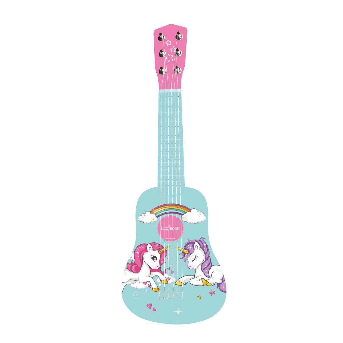 Alt View 2. Lexibook - My First Wooden Guitar Unicorn  – 21'' / 53 cm.