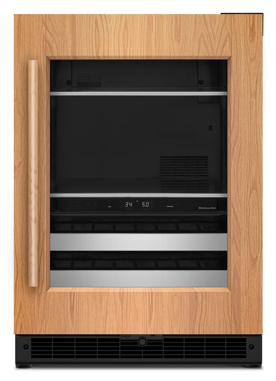 KitchenAid - 24" Panel-Ready Beverage Center - Custom Panel Ready