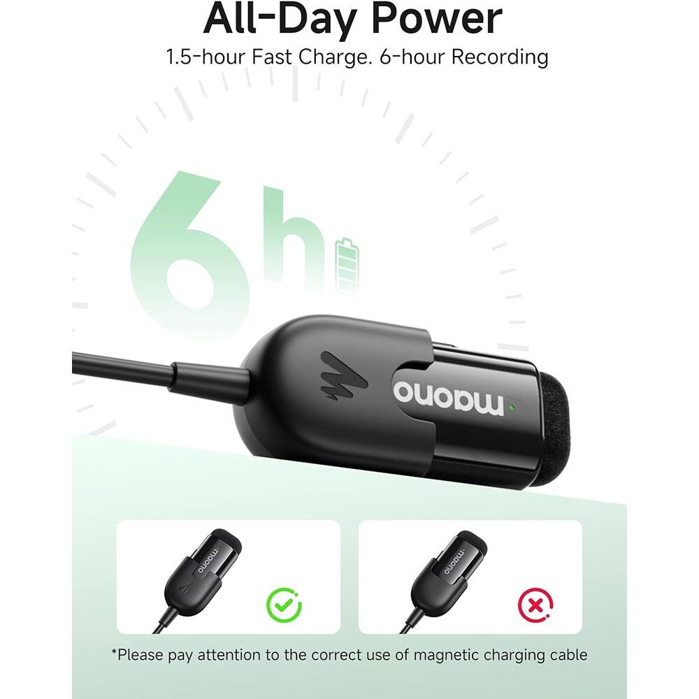 Angle. MOSZAR LLC - USB-C Clip-On Microphone – Lapel Mic with Noise Cancellation & AI Voice Filter.