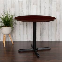 Emma + Oliver - 36" Round Multi-Purpose Conference Table - Meeting Table for Office - Mahogany