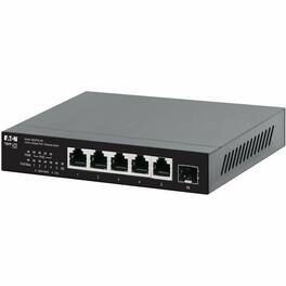 Eaton Tripp Lite Series 5-Port 2.5 Gbps Desktop Gigabit Ethernet Unmanaged Switch with PoE+ Pass-Through, 70W, Metal - Black