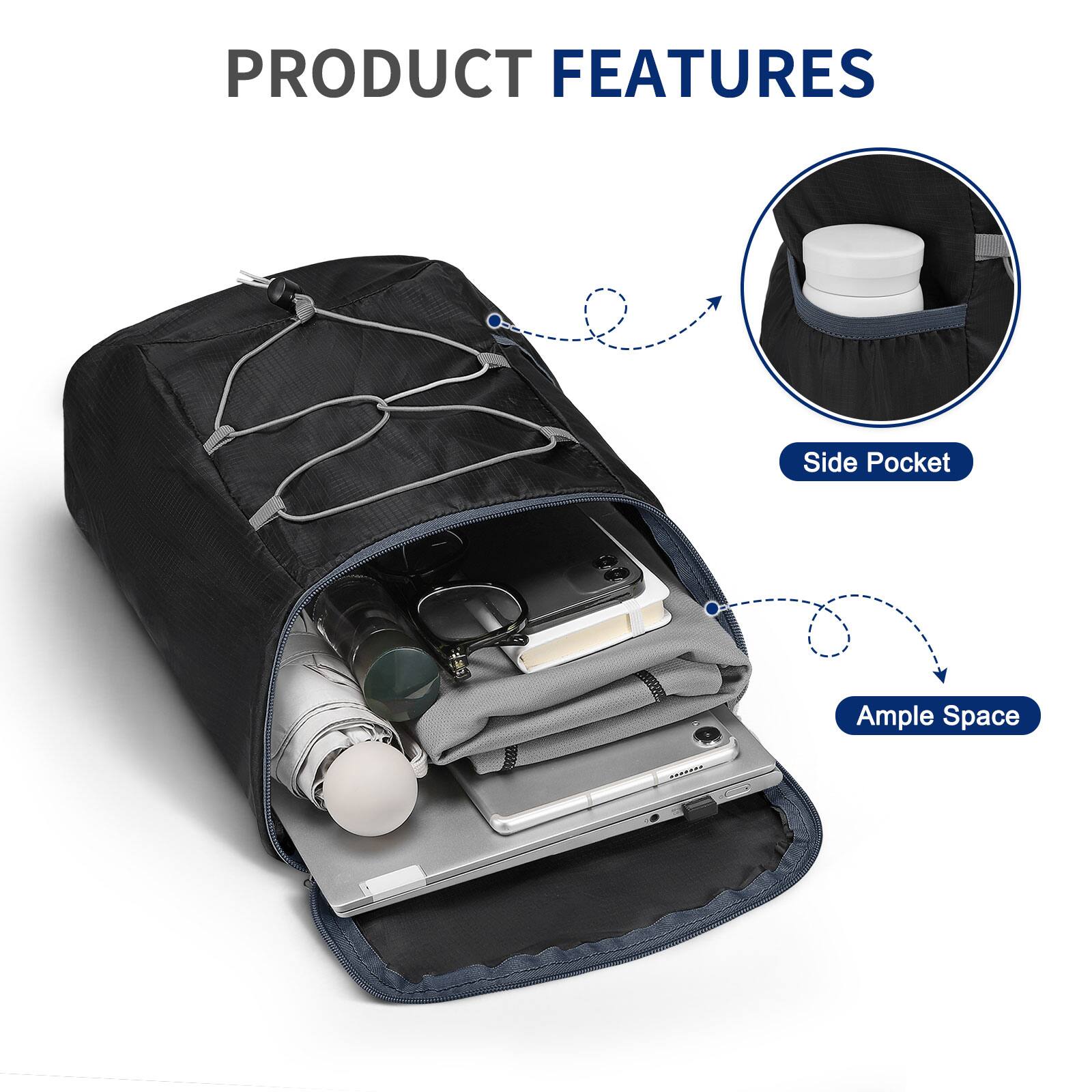 PRODUCT FEATURES

- Side Pocket
- Ample Space