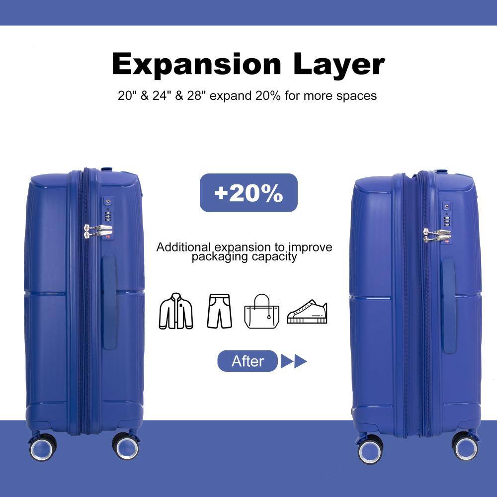 Expansion Layer  
20" & 24" & 28" expand 20% for more spaces  

+20%  
Additional expansion to improve packaging capacity  

After
