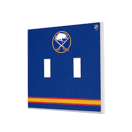 Keyscaper - Buffalo Sabres Double Toggle Lightswitch Plate - Multicolor