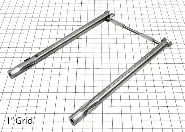 Front. Music City Metals - Music City Metals - MCM09129G362 BURNER TUBE KIT W CROSSOVER pipe burners, straight, 19" to 16 1/2".