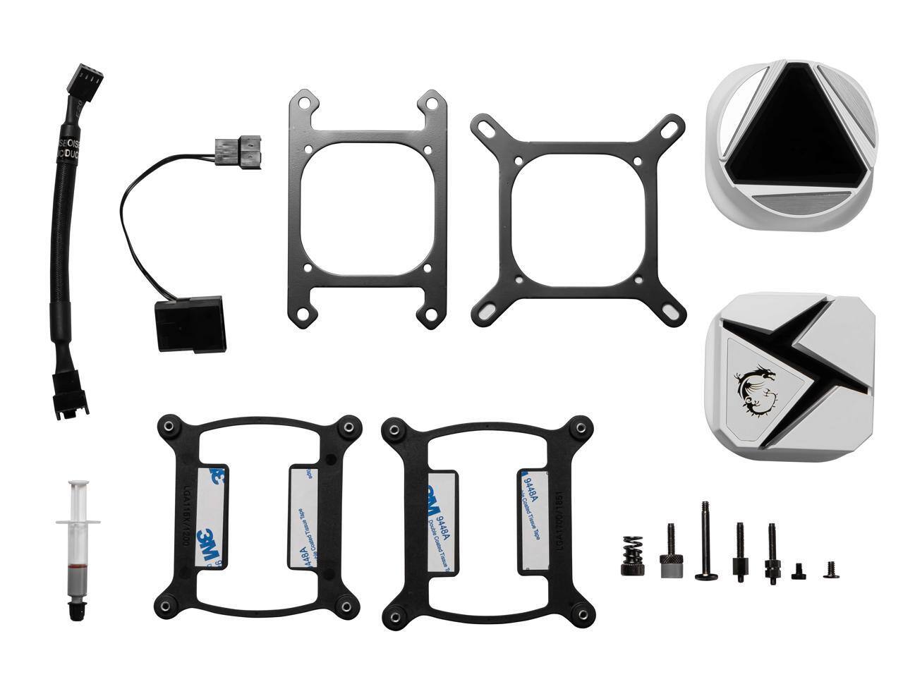 Sure, here is the corrected and grouped text from the image:

1. **Mounting Hardware:**
   - 3M 9448A Double Coated Tape
   - Screws and bolts

2. **Mounting Brackets:**
   - 3M 9448A Double Coated Tape (on brackets)

3. **Cable:**
   - SEOIS CDUC

4. **Emblems:**
   - Mercedes-Benz logo (silver)
   - Cartoon character emblem (silver)

5. **Other Components:**
   - USB cable with connectors

This text is grouped based on the components shown in the image.