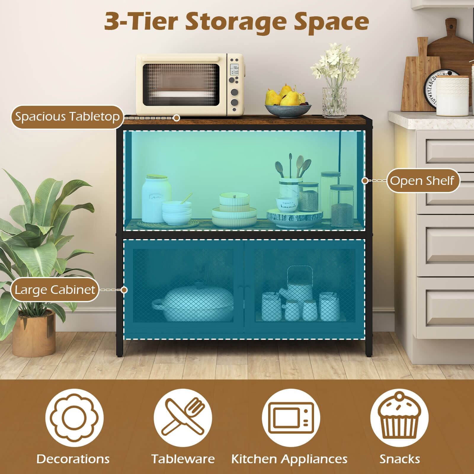 3-Tier Storage Space Spacious Tabletop

TOTAL TUVWXYZABCDI

Ooooooooooooooooooooooooooooooooooooooooooooooooooooooooooooooooooooooooooooooooooooooooooooooooooooooooooooooooooooooooooooooooo

Open Shelf

Large Cabinet

Decorations

Tableware

Kitchen Appliances

Snacks