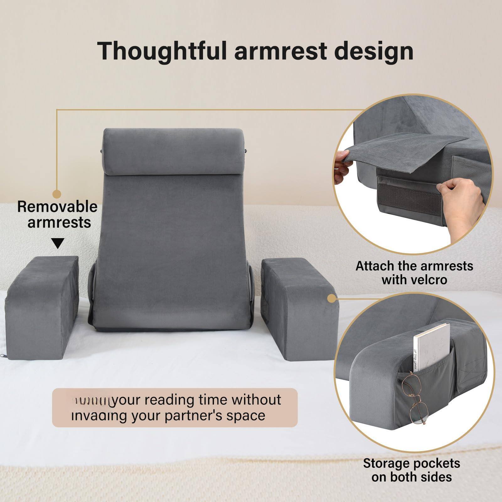 Thoughtful armrest design

- Removable armrests
- Attach the armrests with velcro
- Storage pockets on both sides

Enjoy your reading time without invading your partner's space