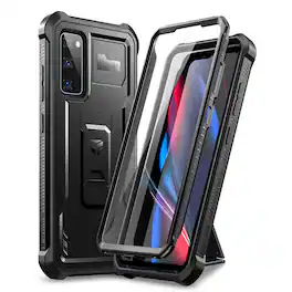 Dexnor - Case for Samsung Galaxy S20 FE Heavy Duty Military Grade Protection Shockproof Protective Cover 6.5 inch - Black