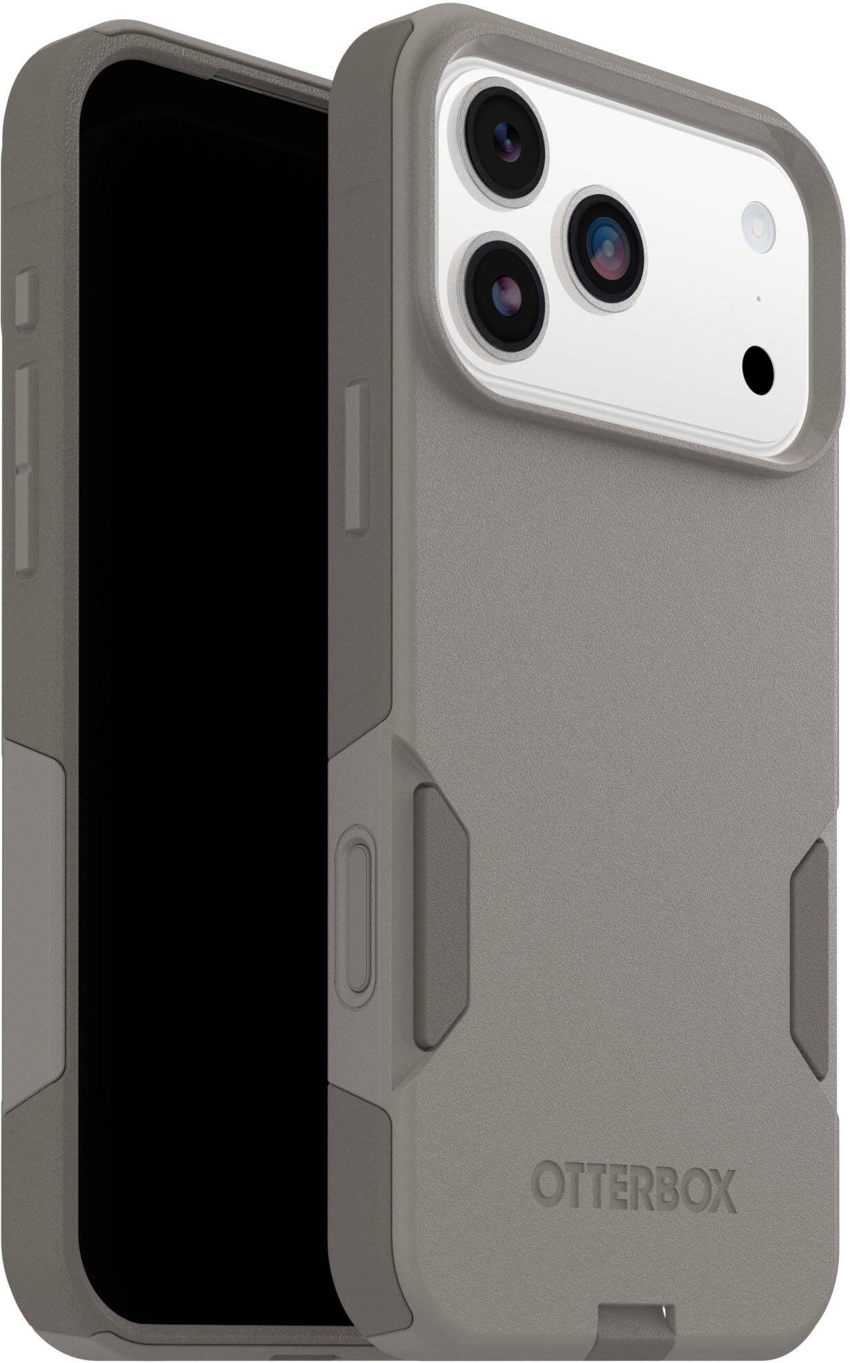 Back. OtterBox - Commuter Series Hard Shell for iPhone 17 Pro Max - Grey Comfort.