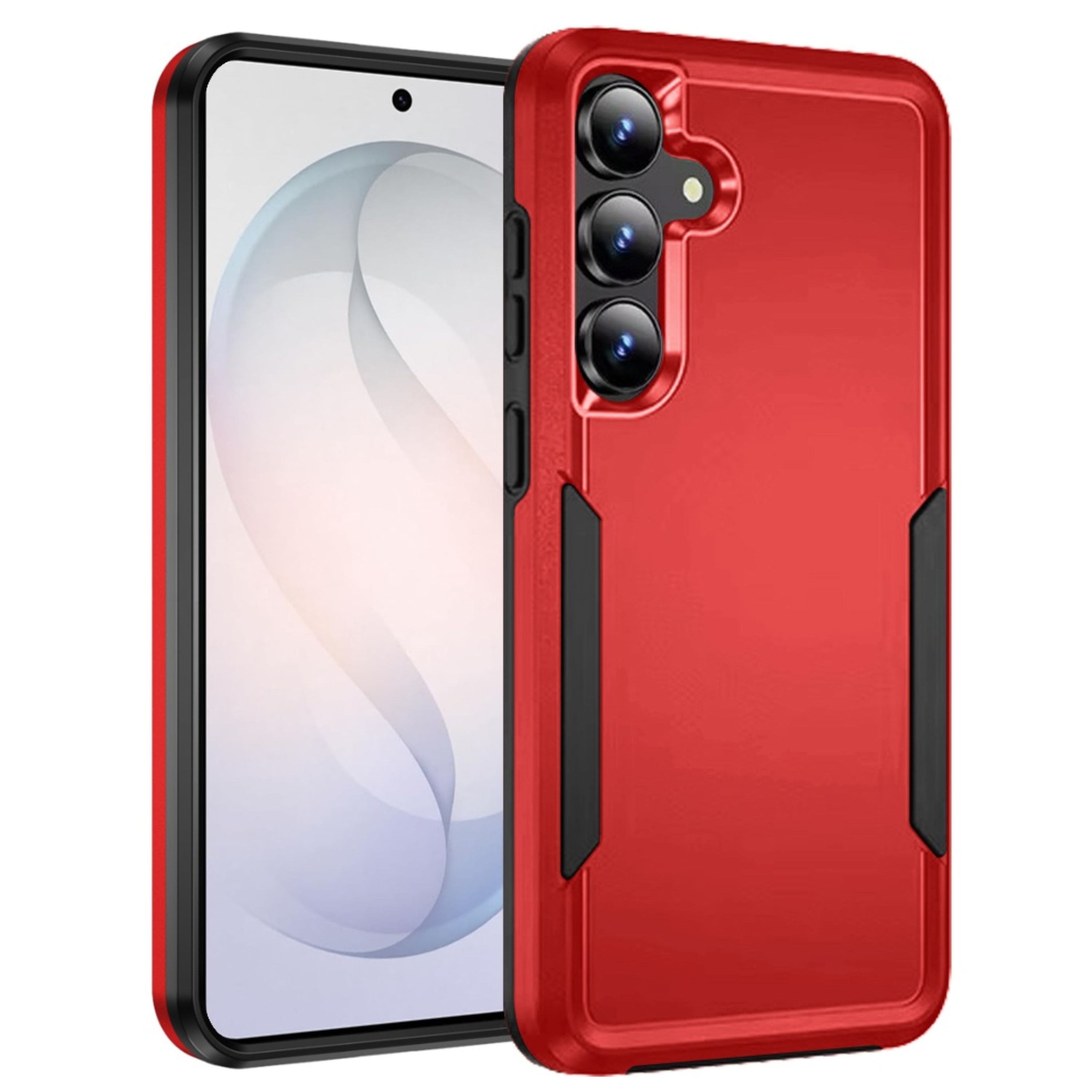 Kitcheniva - Fused Rugged Shockproof Phone Cover Plus Tempered Glass For Samsung S26 FE - Red price history on PriceWatchPro