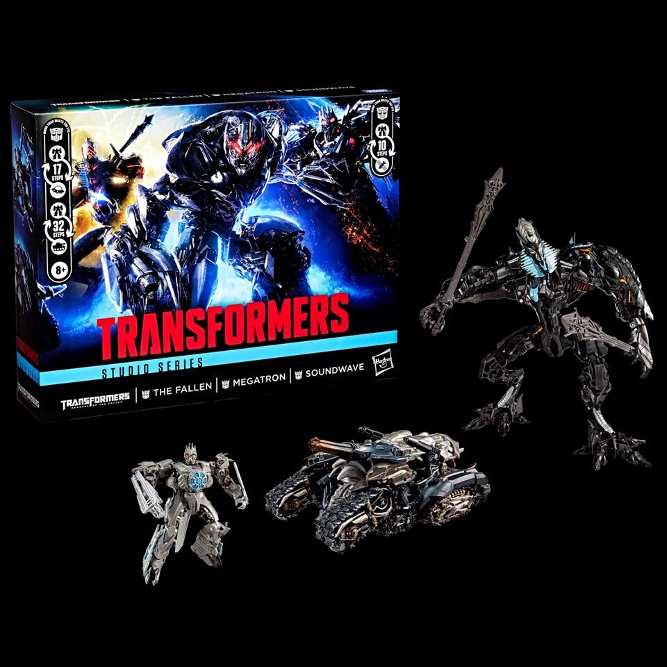 17 ER : 10 LA 32 8+ TRANSFORMERS STUDIO SERIES SOUNDWAVE THE FALLEN MEGATRON I G