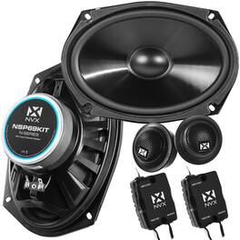 NVX - NSP69KIT 920W Peak (320W RMS) 6x9in N-Series 2-Way Component Speakers with 20mm Silk Down Tweeters