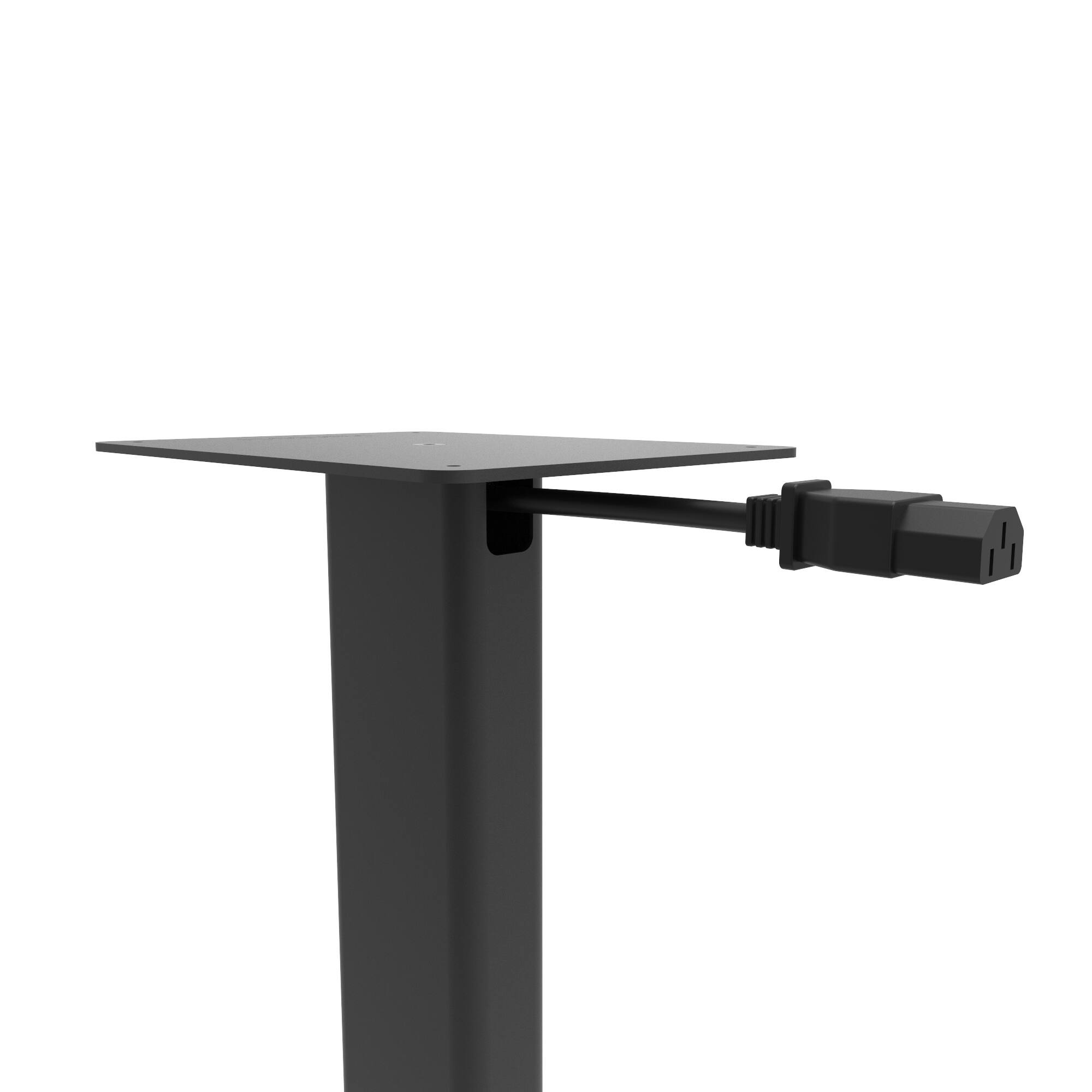 Alt View 2. Kanto - 34" Universal Bookshelf Speaker Floor Stands, Pair - Black.