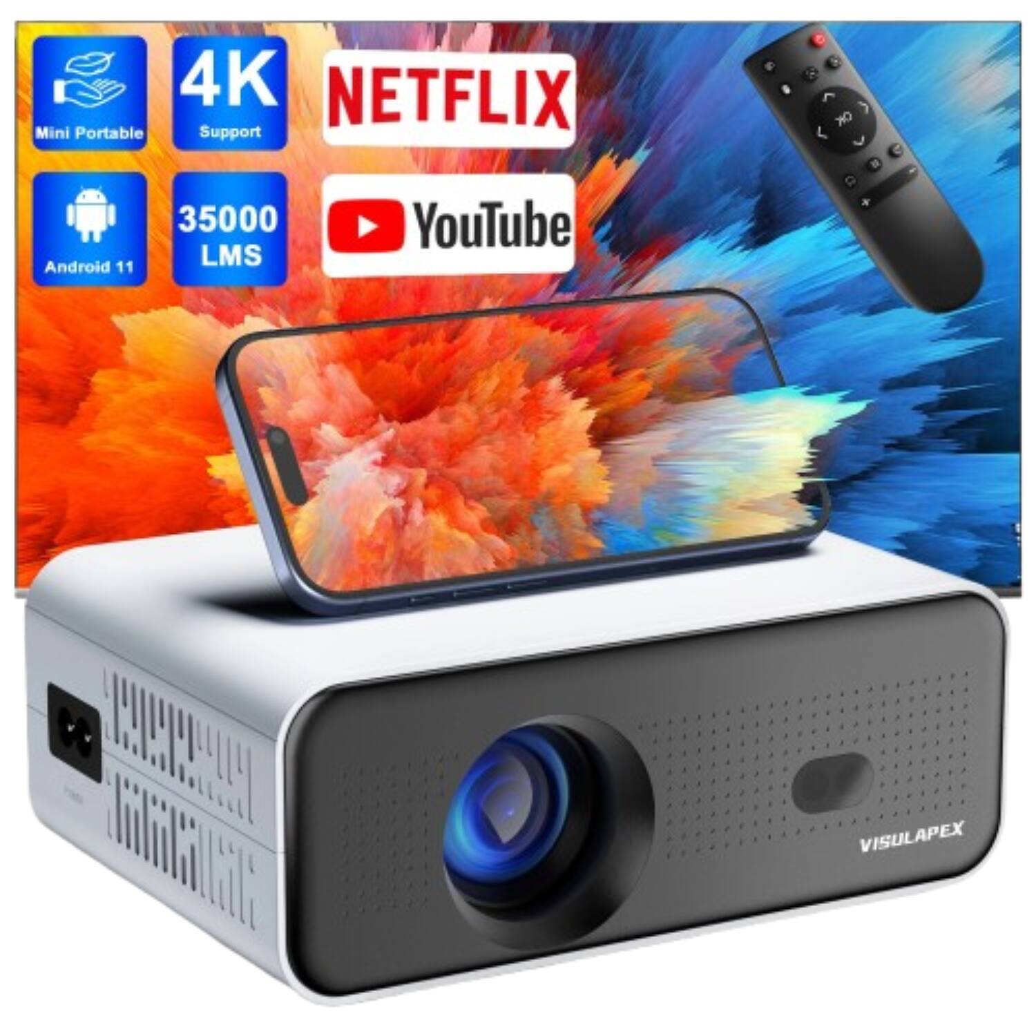 Polocash Smart Projector 本体 Amazon.com: 【Electric Focus】NISOO Native 1080P Projector