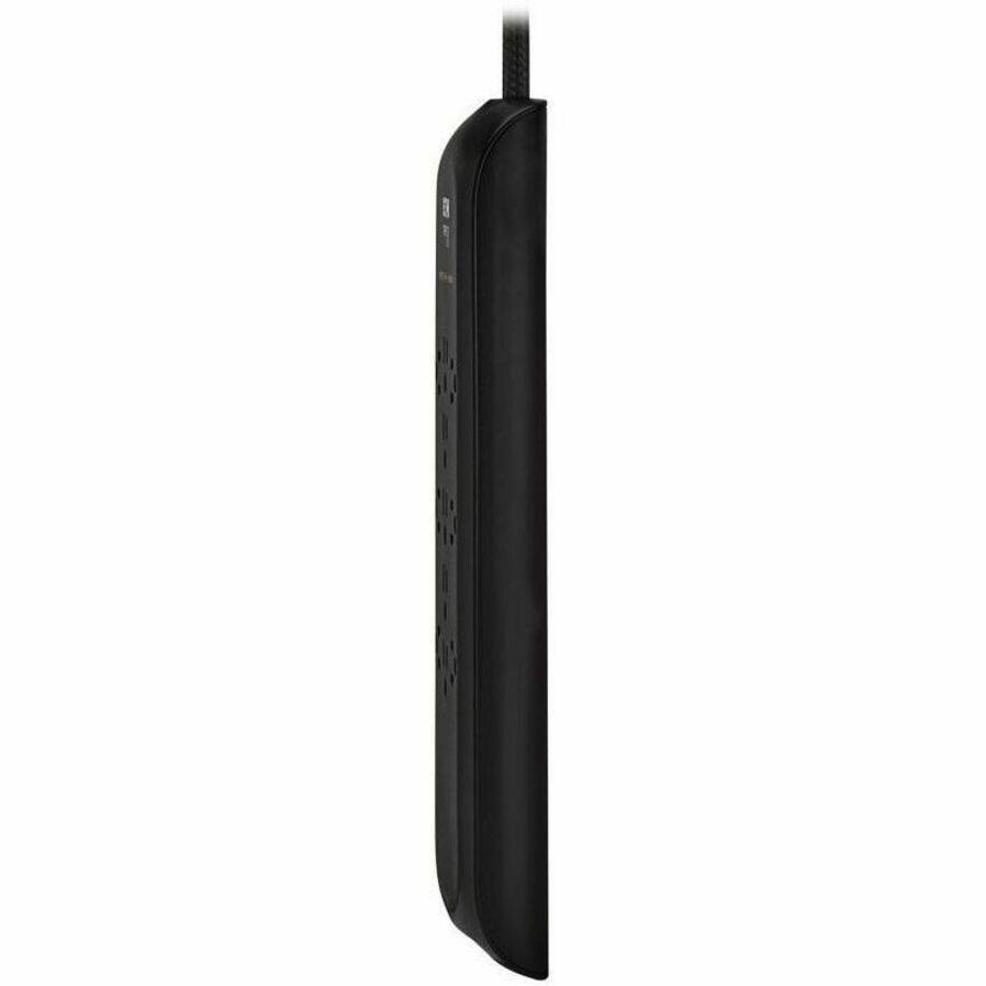 Alt View 8. Tripp Lite - Tripp Lite series Protect It! TLP118DBTELTV 11-Outlets Surge Suppressor/Protector - Household Electronic, Computer - Black.