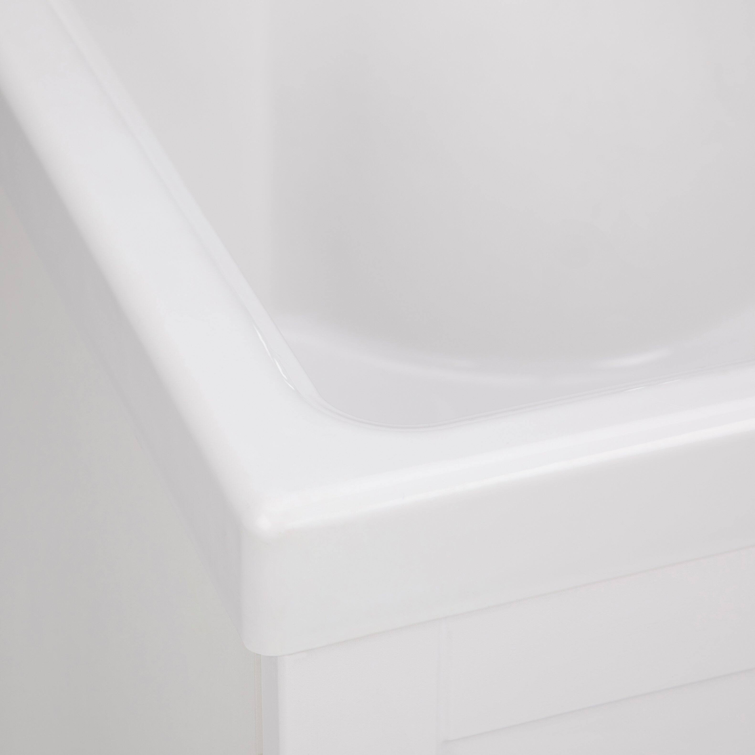 Alt View 6. Simpli Home - Kyle  All-in-One 24-inch ABS Utility Sink & Cabinet - Pure White.
