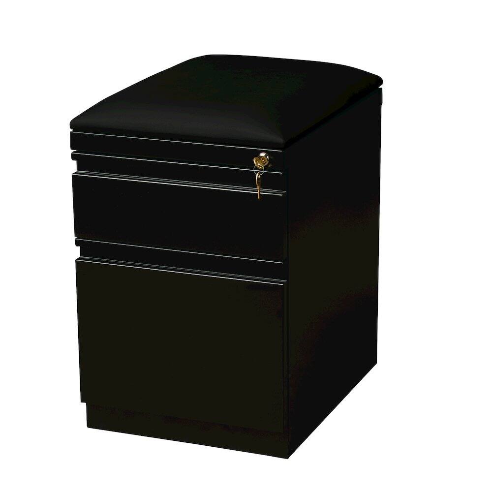 Alt View 3. Hirsh - Hirsh 20 inch Deep Mobile Pedestal File Cabinet 2 Drawer Box-File Black/Black - Black.