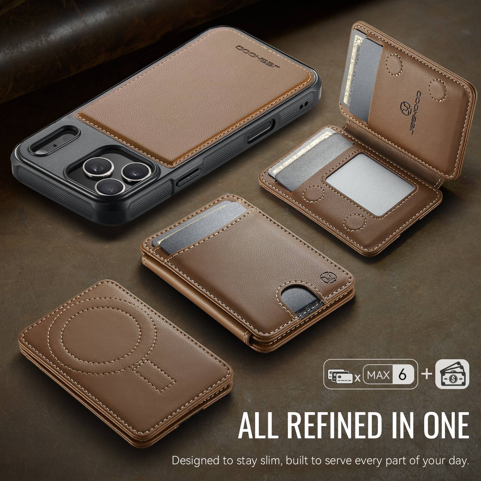 GOOSSST 000T8u1 X MAX 6 + $ ALL REFINED IN ONE  
Designed to stay slim, built to serve every part of your day.