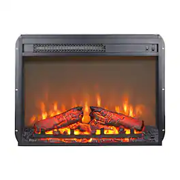 Loheer - 23 inch electric fireplace insert Heater - Antique Black