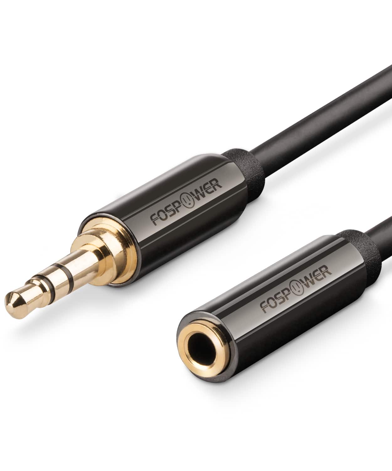 FosPower - [24K Gold Plated] Premium 3.5mm AUX Audio Extension Cable - 25FT, Male to Female Auxiliary Cable, 3.5mm AUX Cord - Multicolored