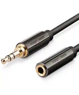 FosPower - 3.5mm Audio Cable 25FT, 24K Gold Plated Premium 3.5mm AUX Audio Extension Cable Male to Female Auxiliary Cable AUX Cord - Multicolored
