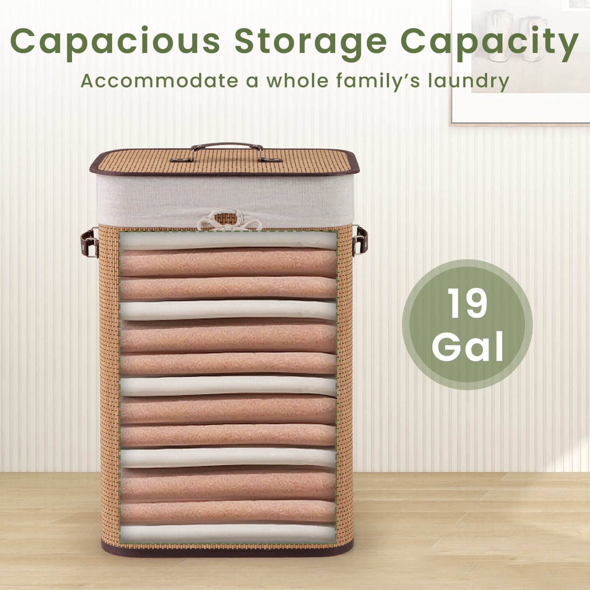Capacious Storage Capacity  
Accommodate a whole family's laundry  
19 Gal