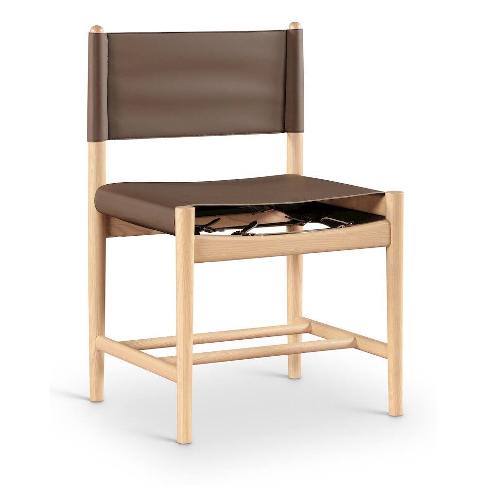 Alt View 1. Meridian Furniture - Rawlins Brown Vegan Leather Upholstered Dining Chair, Set of 2 - Brown.
