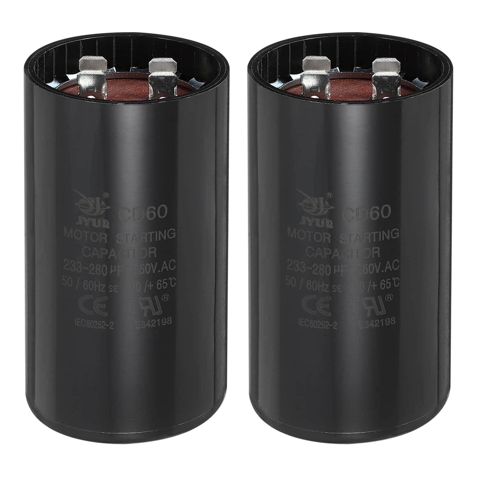 Unique Bargains - 2pcs CD60 Capacitor 233-280 Mfd, 250 VAC Run Motor Start for Electric Fan/Well Pump price history on PriceWatchPro