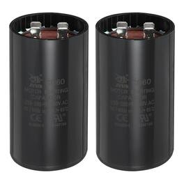 Unique Bargains - 2pcs CD60 Capacitor 233-280 Mfd, 250 VAC Run Motor Start for Electric Fan/Well Pump