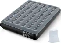 Front. Sprinq - Queen Air Mattress - Black & Grey.