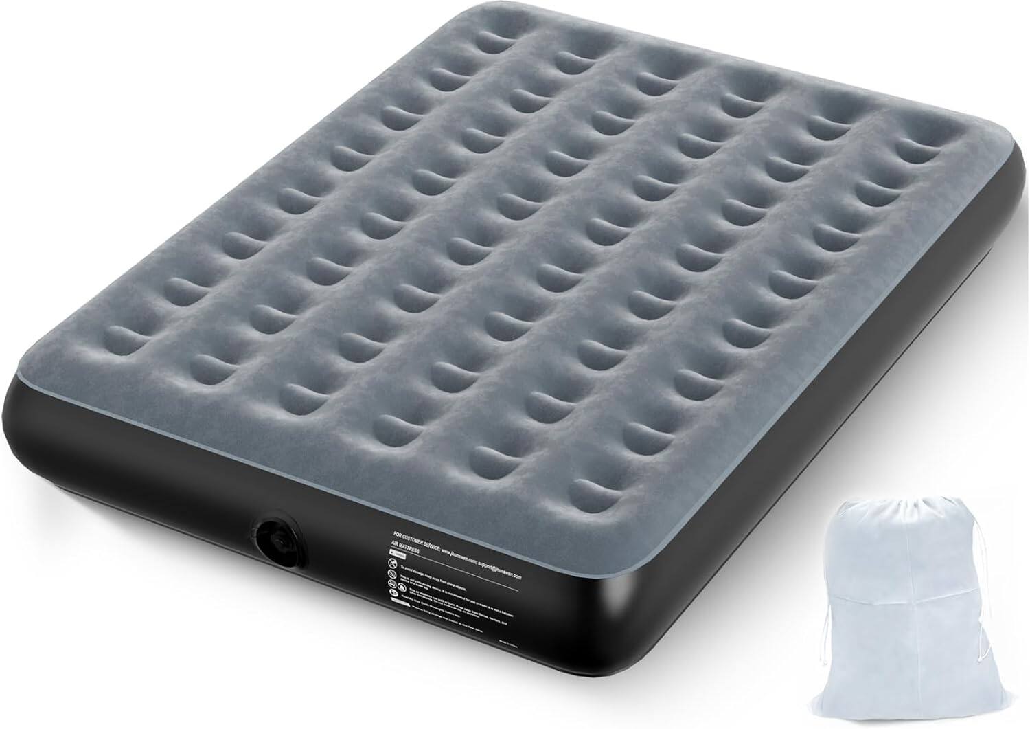 Sprinq - Queen Air Mattress - Black & Grey