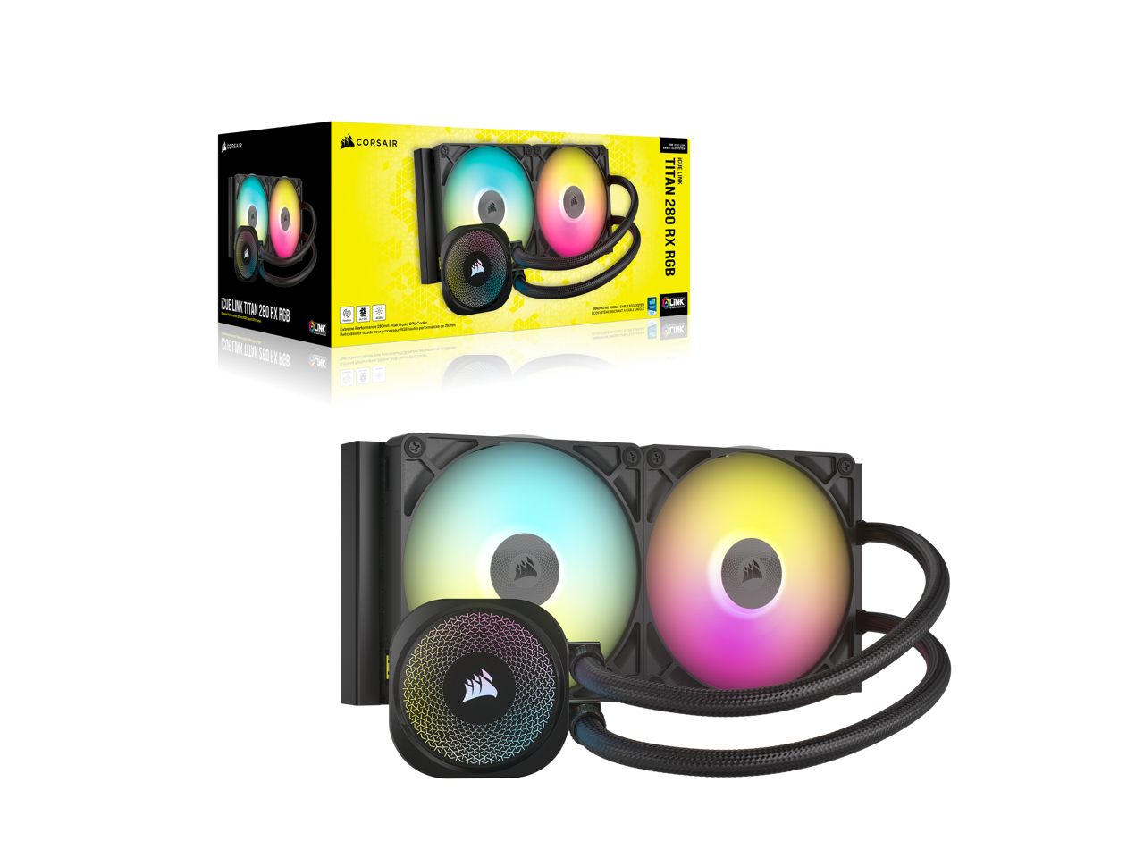 CORSAIR  
iCUE LINK TITAN 280 RX RGB  
iCUE LINK TITAN 280 RX RGB  

TITAN 280 RX RGB  
iCUE LINK  

CORSAIR  
iCUE LINK TITAN 280 RX RGB  
iCUE LINK TITAN 280 RX RGB  

CORSAIR  
iCUE LINK TITAN 280 RX RGB  
iCUE LINK