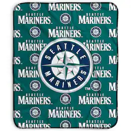 Pegasus - Seattle Mariners 50" x 60" Repeat Wordmark Fleece Blanket - Multicolor