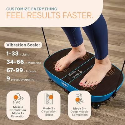 LifePro - VibraPulse Vibration Plate Exercise Machine with EMS Pad & 99 Speeds for Full Body Workout - Blue LifePro - VibraPulse Vibration Plate Exercise Machine with EMS Pad & 99 Speeds for Full Body Workout - Blue