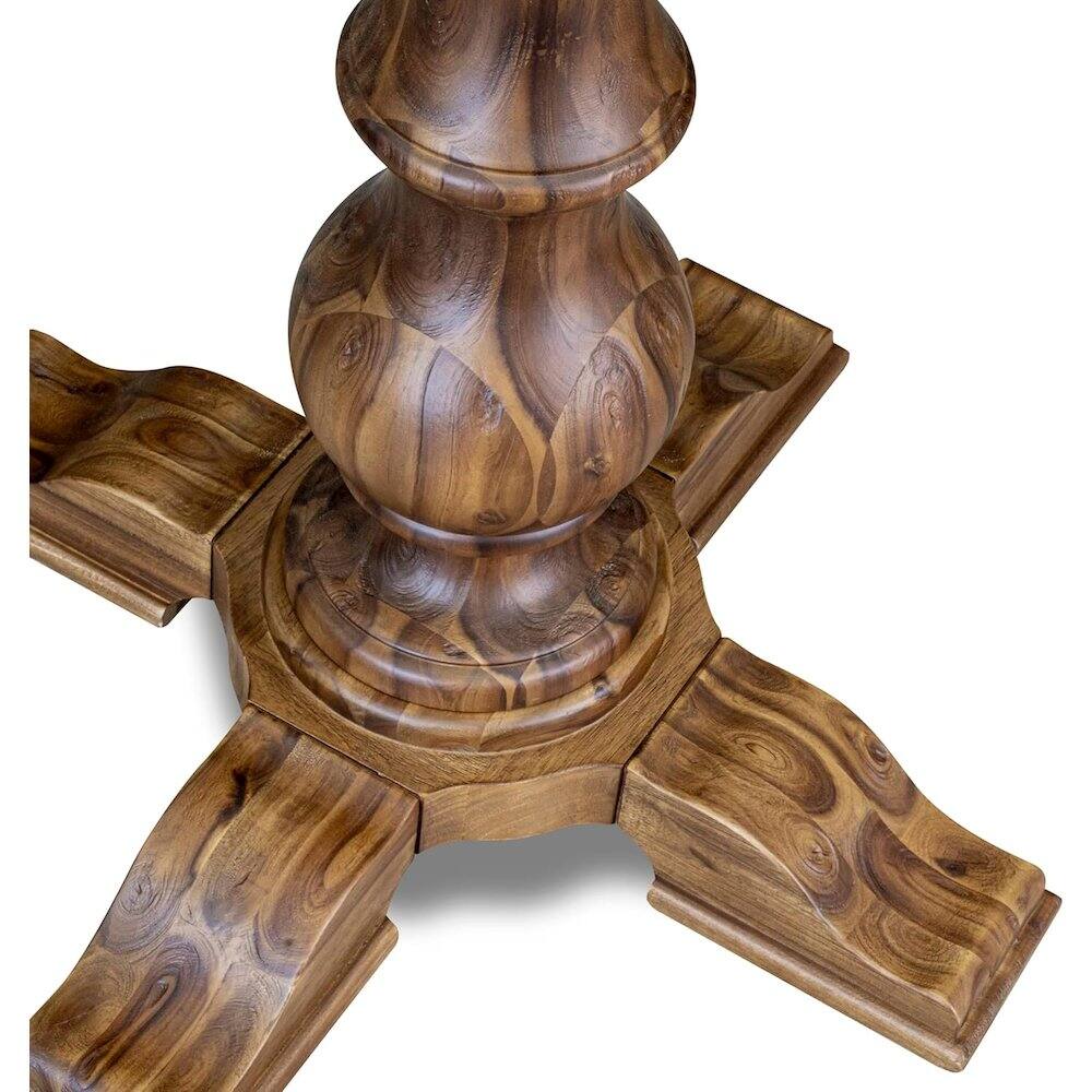 Alt View 2. East West Furniture - Kitchen Table with Acacia Wood Round Tabletop, Antique Walnut Finish - Brown.