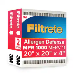 3M - Filtrete 20x20x4 AC Furnace Air Filter, MPR 1000, MERV 11, Fits Honeywell, Allergen Defense, Electrostatic Air Cleaning