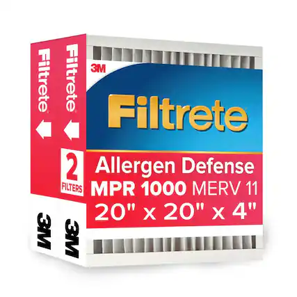 3M Filtrete 2 Allergen Defense FILTERS MPR 1000 MERV 11 20" X 20" X 4"