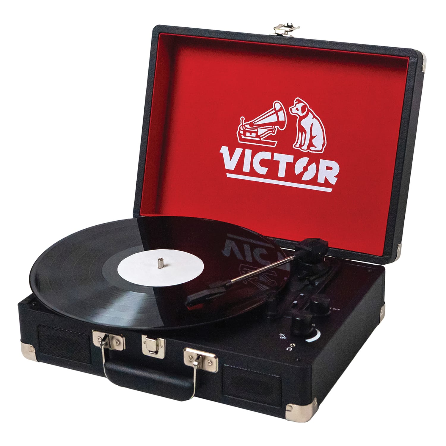 Victor - Vsrp-800-bk Metro Dual-bluetooth Belt-drive Suitcase Turntable, Vsrp-800 - Black