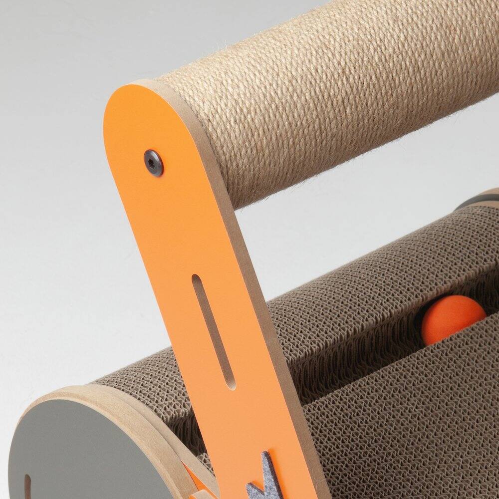 Back. New Age Pet - Purr and Play Kitty Trolley Scratcher - Orange.