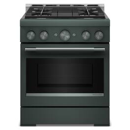 KitchenAid - 4.1 Cu. Ft. Slide-In Commercial Gas True Convection Range with Self-Cleaning and No Preheat Air Fry Mode - Juniper