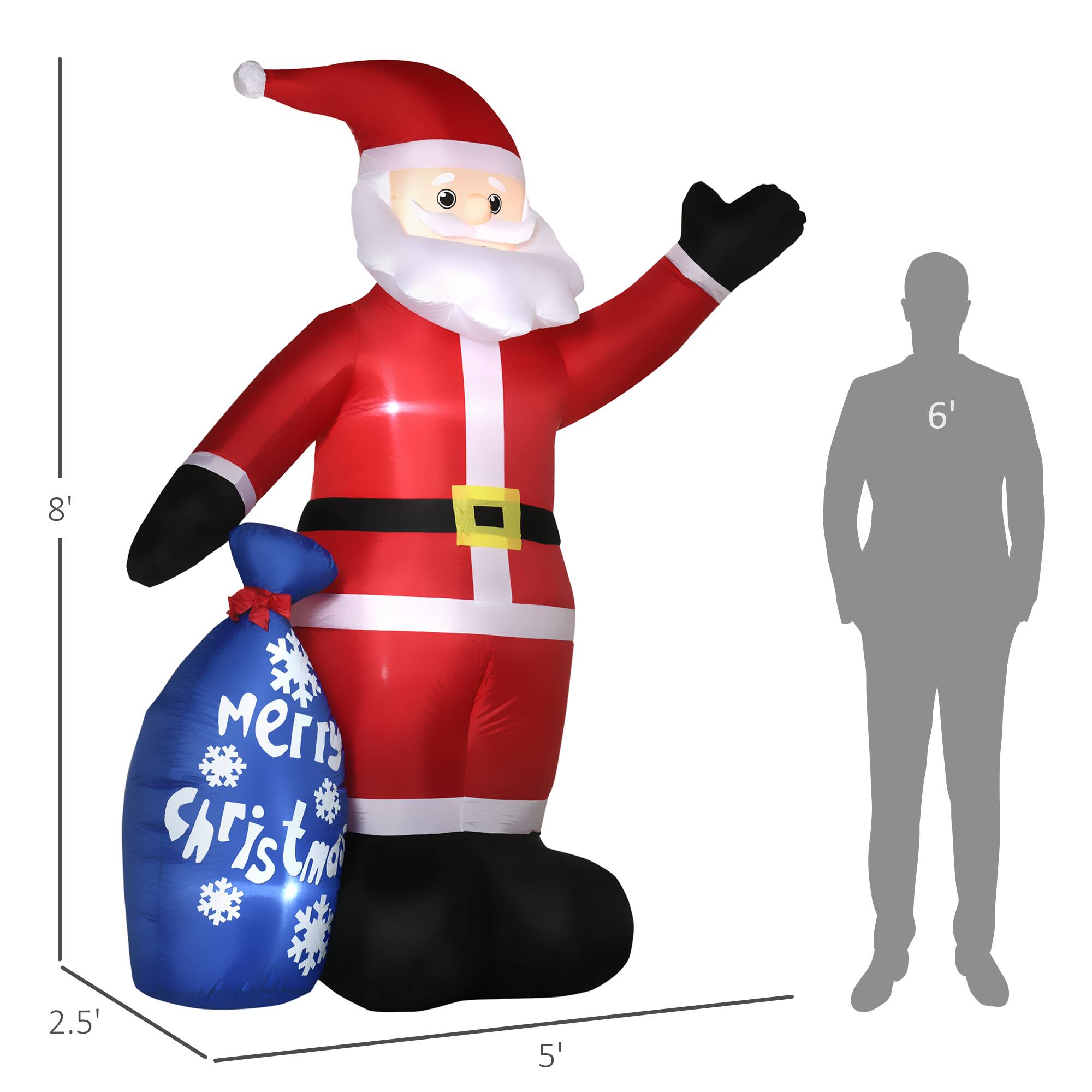 6' 8'  
Merry Christmas  
2.5' 5'