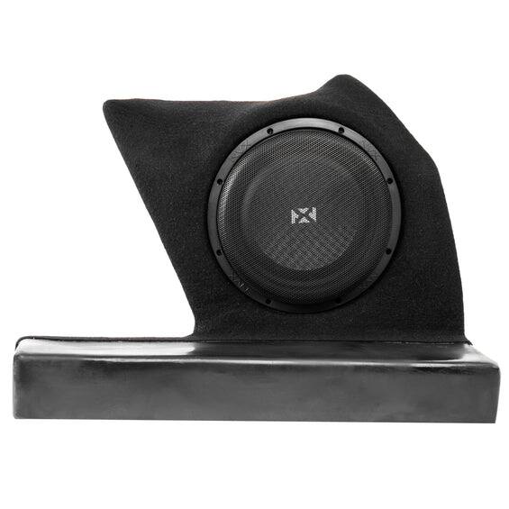Alt View 1. NVX - BOOST Box Custom Fit 10" 350W RMS Loaded Sealed Subwoofer Enclosure for 2017-2021 Honda Civic and Civic Type R - Black.
