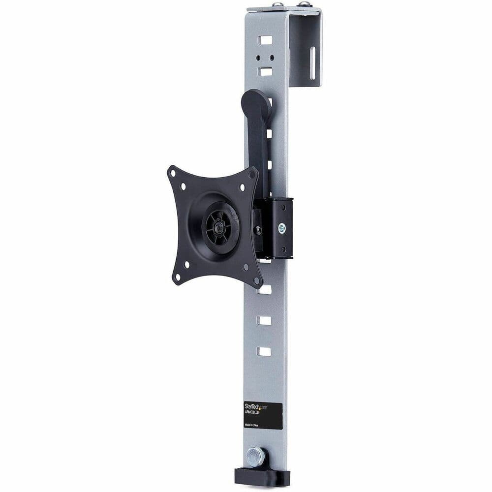 StarTech.com - Cubicle Monitor Mount, Office Cubicle Wall Single 34" (17.6lb) VESA Monitor Hanger, Height Adjustable, Hanging Bracket - Silver