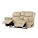 Left. ProLounger - Di'Onna Rolled Arm Distressed Faux Leather 2 Seat Wall Hugger Recliner Loveseat With Power Storage Console - Latte Tan.