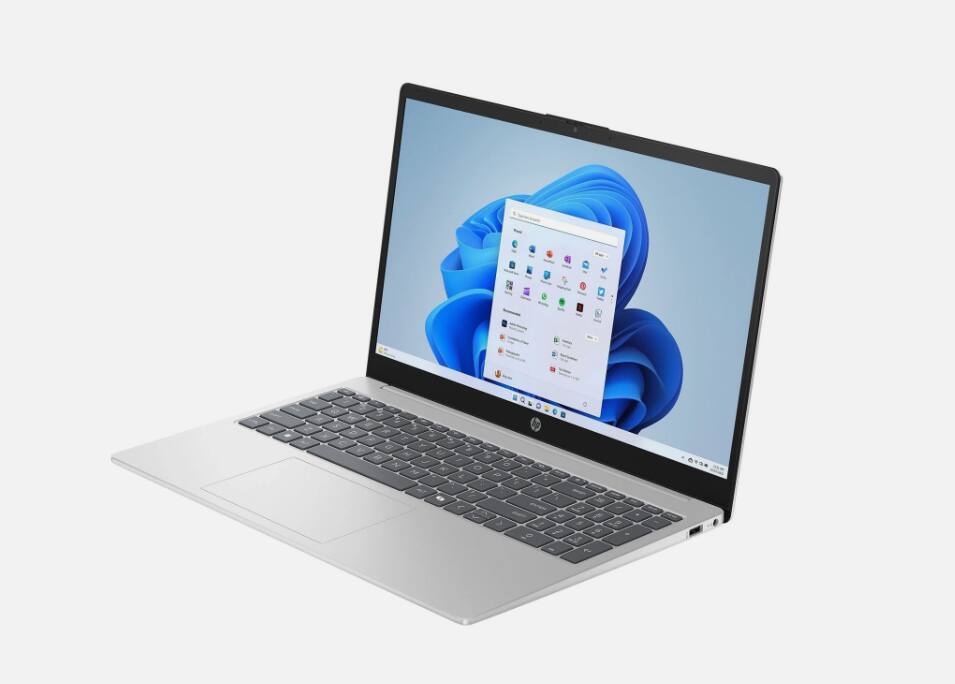 Alt View 2. HP - HP 15-fd0084wm B4KT3UA#ABA 15.6"HD Intel N200 4GB RAM 128GB UFS WIN11 - Silver.