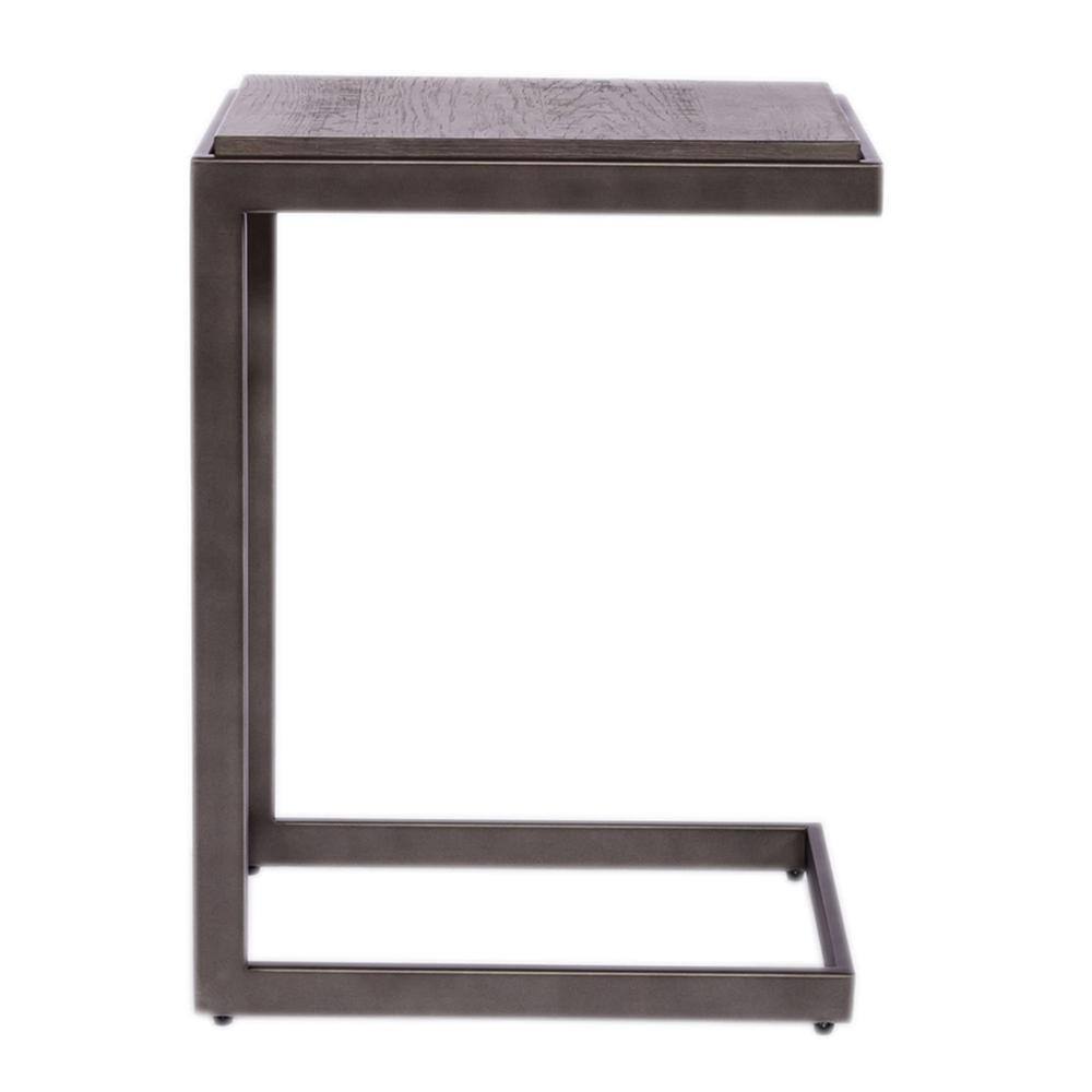 Left. Liberty Furniture Industries - Modern View Laptop Table in Gauntlet Gray - Gray.