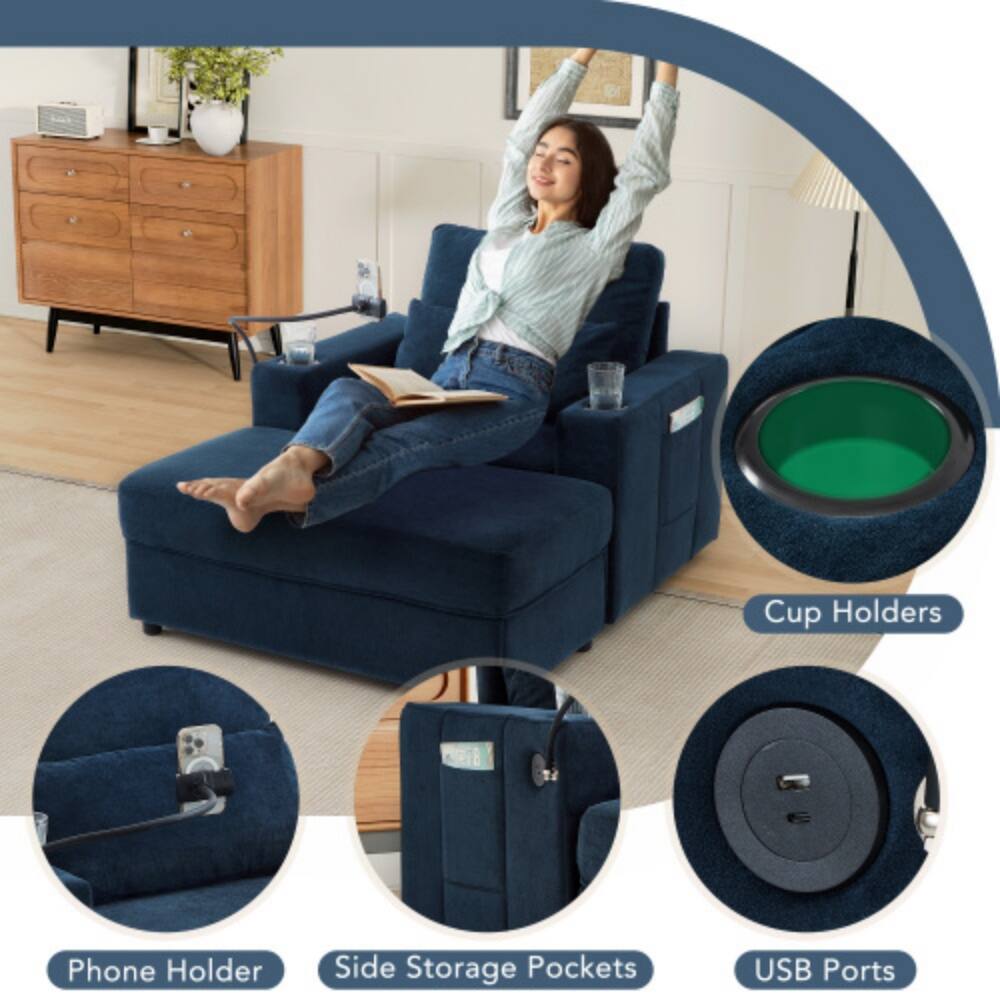 - Cup Holders
- Phone Holder
- Side Storage Pockets
- USB Ports
